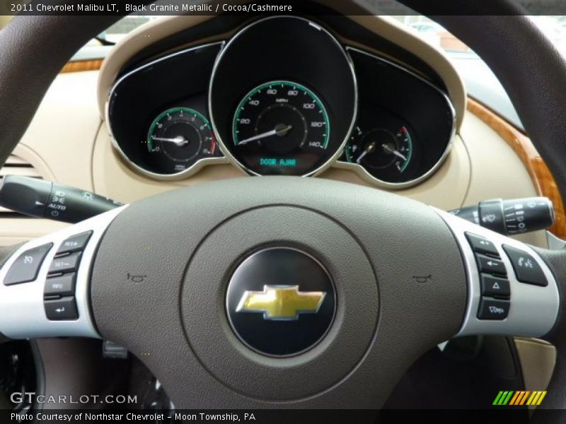 Black Granite Metallic / Cocoa/Cashmere 2011 Chevrolet Malibu LT