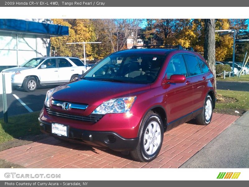 Tango Red Pearl / Gray 2009 Honda CR-V EX-L 4WD