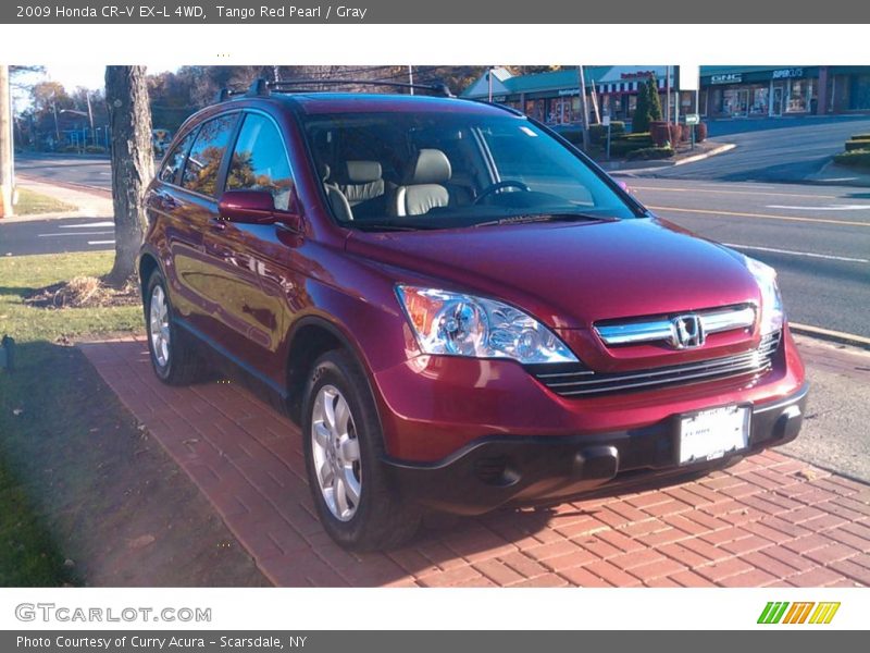 Tango Red Pearl / Gray 2009 Honda CR-V EX-L 4WD