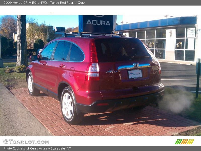 Tango Red Pearl / Gray 2009 Honda CR-V EX-L 4WD