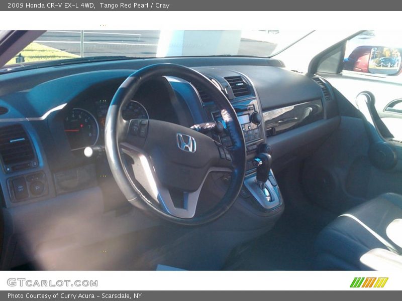 Tango Red Pearl / Gray 2009 Honda CR-V EX-L 4WD