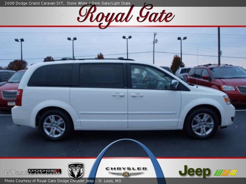 Stone White / Dark Slate/Light Shale 2008 Dodge Grand Caravan SXT