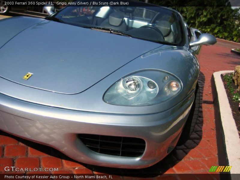 Grigio Alloy (Silver) / Blu Scuro (Dark Blue) 2003 Ferrari 360 Spider F1