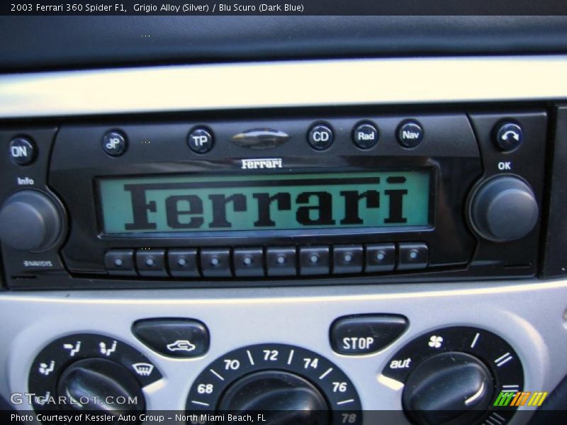 Controls of 2003 360 Spider F1