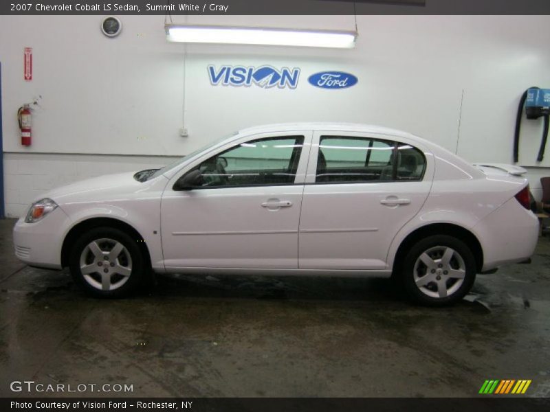 Summit White / Gray 2007 Chevrolet Cobalt LS Sedan