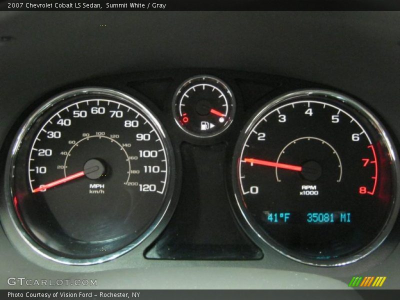 Summit White / Gray 2007 Chevrolet Cobalt LS Sedan