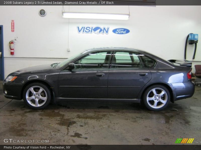 Diamond Gray Metallic / Off Black 2008 Subaru Legacy 2.5i Limited Sedan
