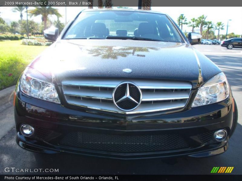 Black / Black 2009 Mercedes-Benz C 300 Sport