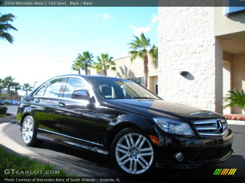 Black / Black 2009 Mercedes-Benz C 300 Sport