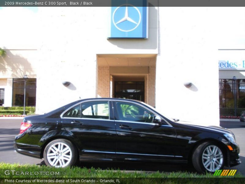 Black / Black 2009 Mercedes-Benz C 300 Sport