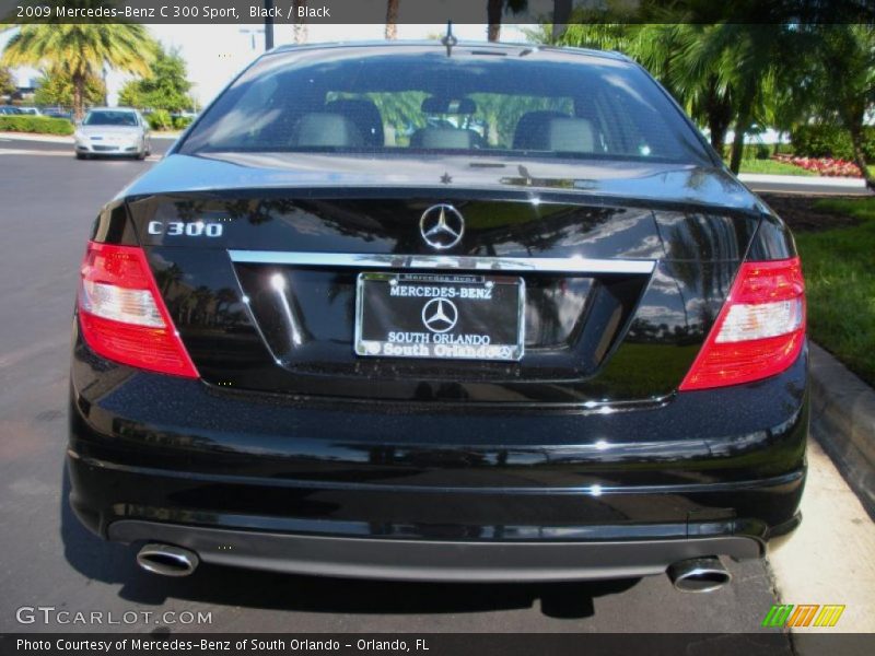 Black / Black 2009 Mercedes-Benz C 300 Sport
