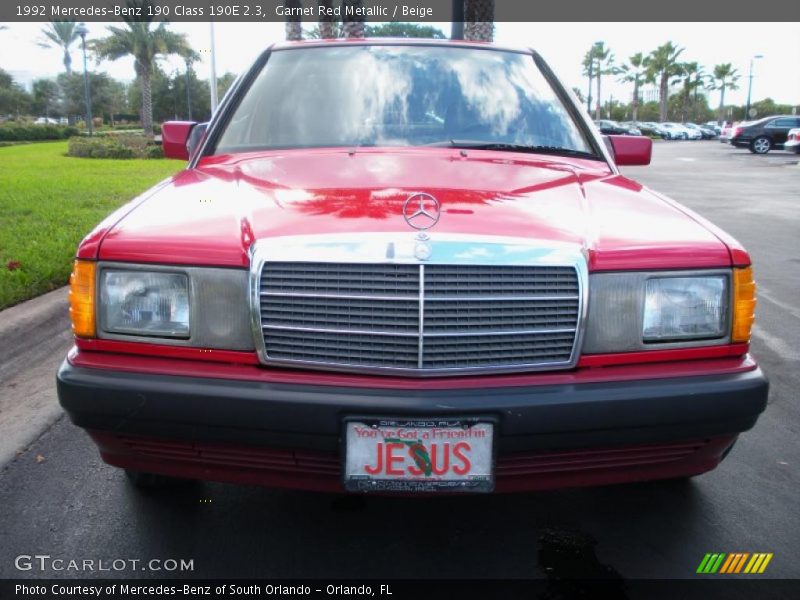 Garnet Red Metallic / Beige 1992 Mercedes-Benz 190 Class 190E 2.3