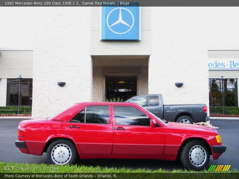 Garnet Red Metallic / Beige 1992 Mercedes-Benz 190 Class 190E 2.3