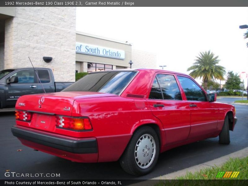 Garnet Red Metallic / Beige 1992 Mercedes-Benz 190 Class 190E 2.3