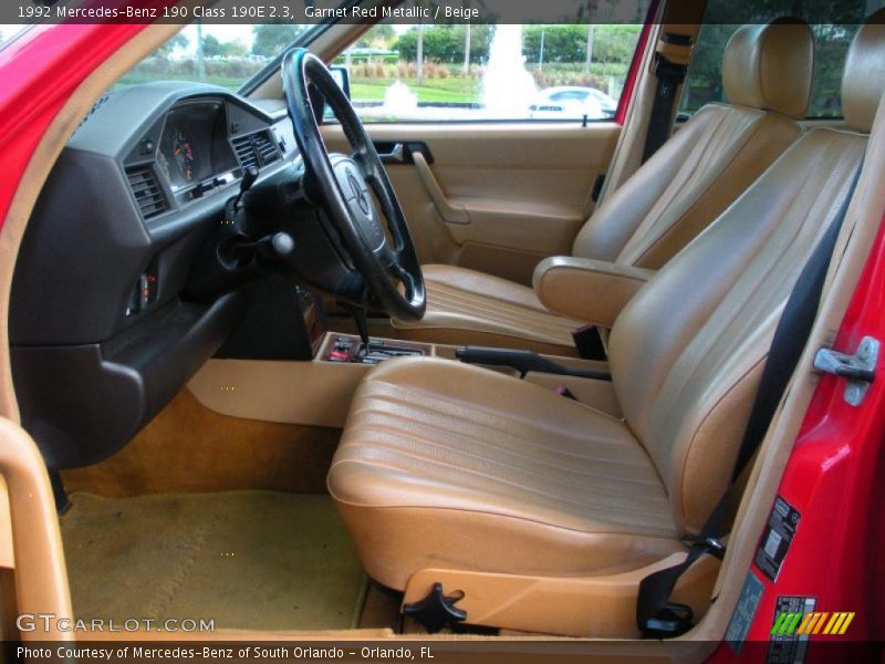  1992 190 Class 190E 2.3 Beige Interior