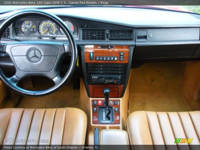 Dashboard of 1992 190 Class 190E 2.3