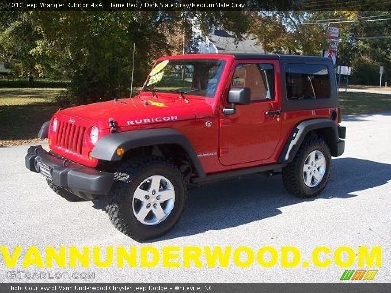 Flame Red / Dark Slate Gray/Medium Slate Gray 2010 Jeep Wrangler Rubicon 4x4