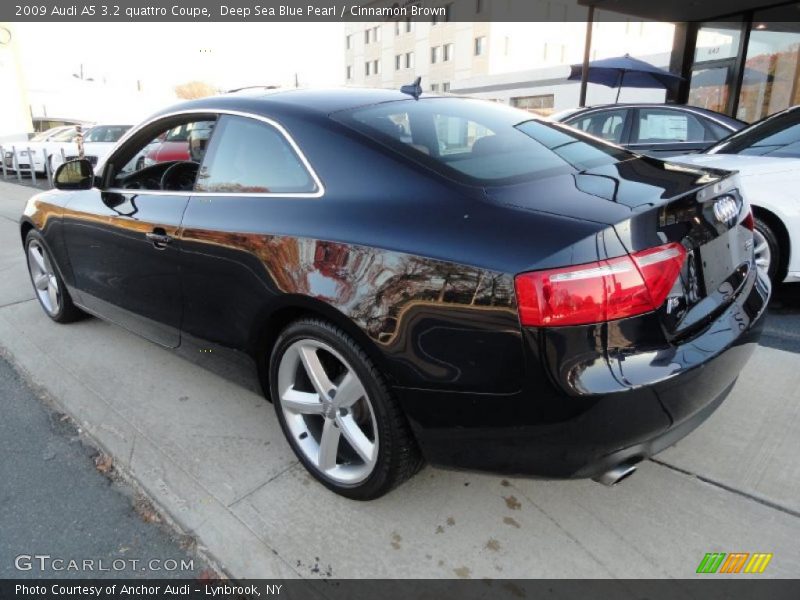 Deep Sea Blue Pearl / Cinnamon Brown 2009 Audi A5 3.2 quattro Coupe