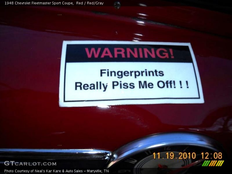 Red / Red/Gray 1948 Chevrolet Fleetmaster Sport Coupe