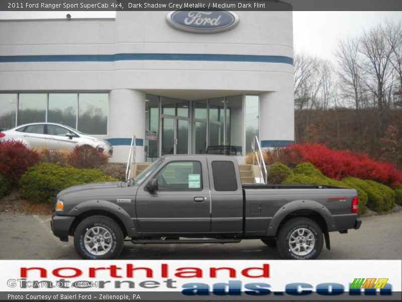 Dark Shadow Grey Metallic / Medium Dark Flint 2011 Ford Ranger Sport SuperCab 4x4