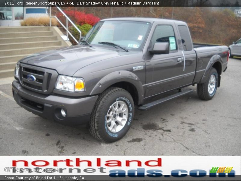 Dark Shadow Grey Metallic / Medium Dark Flint 2011 Ford Ranger Sport SuperCab 4x4