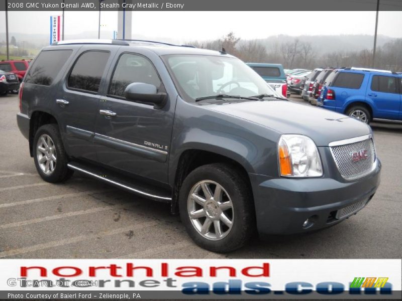 Stealth Gray Metallic / Ebony 2008 GMC Yukon Denali AWD