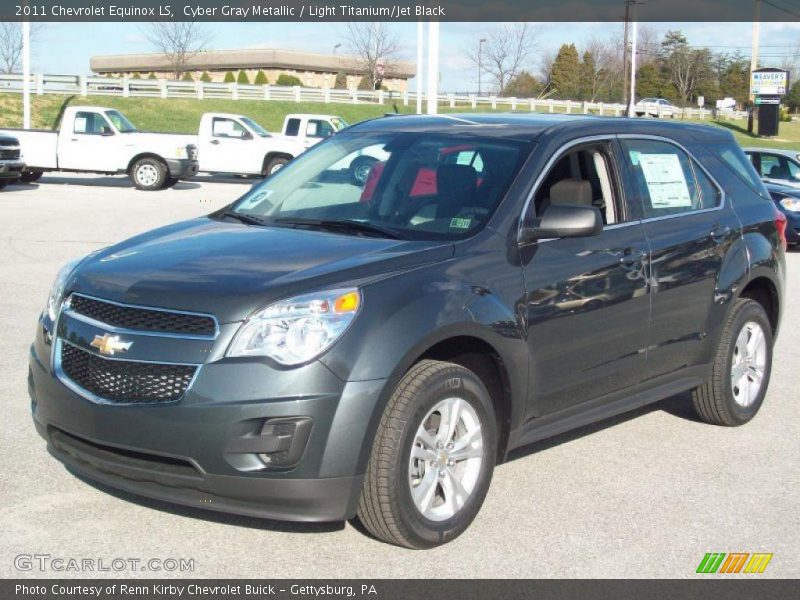 Cyber Gray Metallic / Light Titanium/Jet Black 2011 Chevrolet Equinox LS