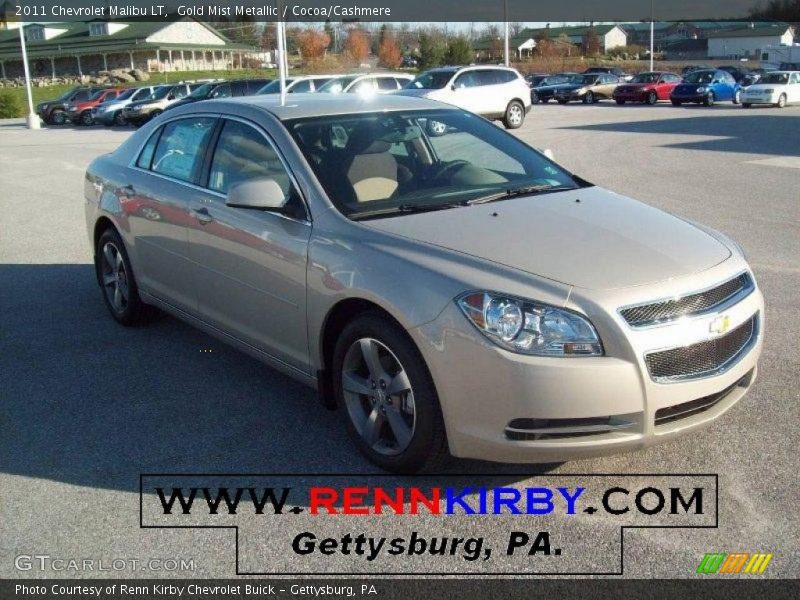 Gold Mist Metallic / Cocoa/Cashmere 2011 Chevrolet Malibu LT