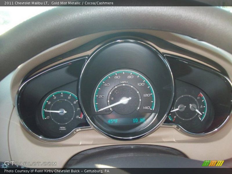 Gold Mist Metallic / Cocoa/Cashmere 2011 Chevrolet Malibu LT