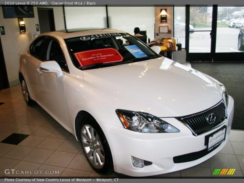 Glacier Frost Mica / Black 2010 Lexus IS 250 AWD