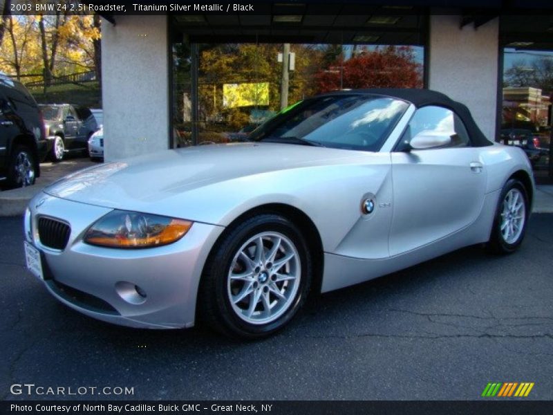 Titanium Silver Metallic / Black 2003 BMW Z4 2.5i Roadster