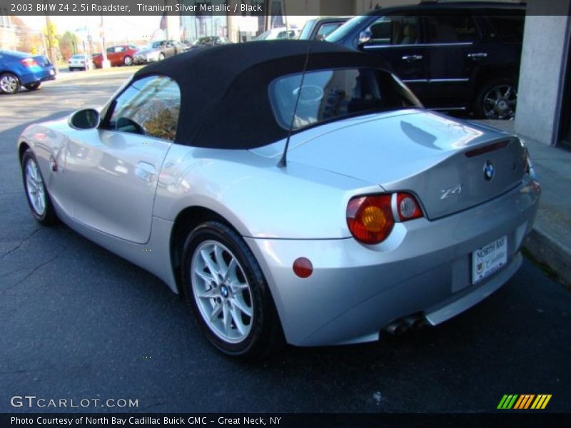 Titanium Silver Metallic / Black 2003 BMW Z4 2.5i Roadster