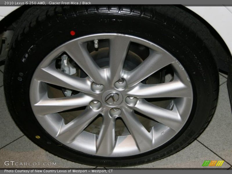 Glacier Frost Mica / Black 2010 Lexus IS 250 AWD
