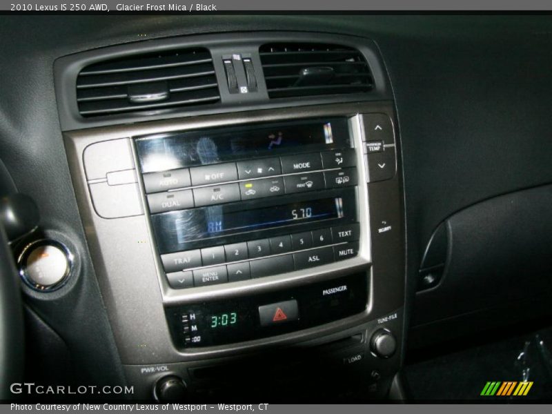 Glacier Frost Mica / Black 2010 Lexus IS 250 AWD