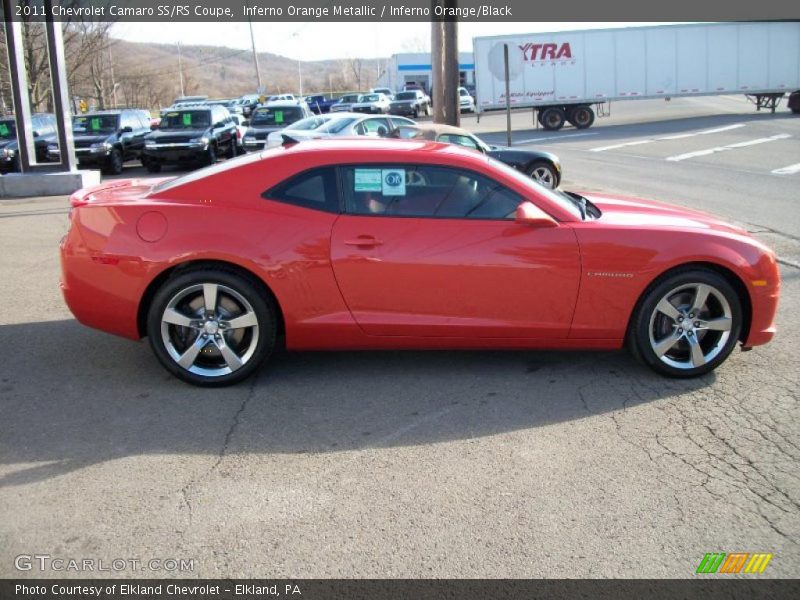 Inferno Orange Metallic / Inferno Orange/Black 2011 Chevrolet Camaro SS/RS Coupe