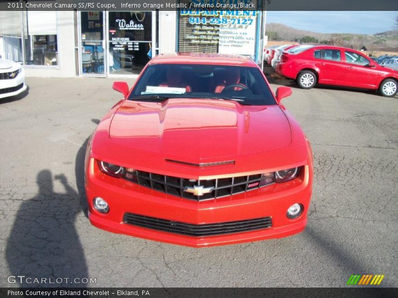Inferno Orange Metallic / Inferno Orange/Black 2011 Chevrolet Camaro SS/RS Coupe