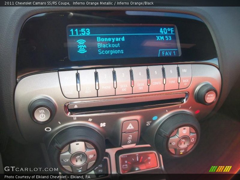 Controls of 2011 Camaro SS/RS Coupe