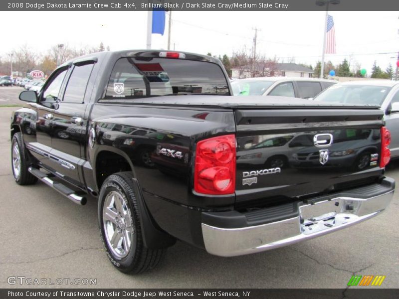 Brilliant Black / Dark Slate Gray/Medium Slate Gray 2008 Dodge Dakota Laramie Crew Cab 4x4