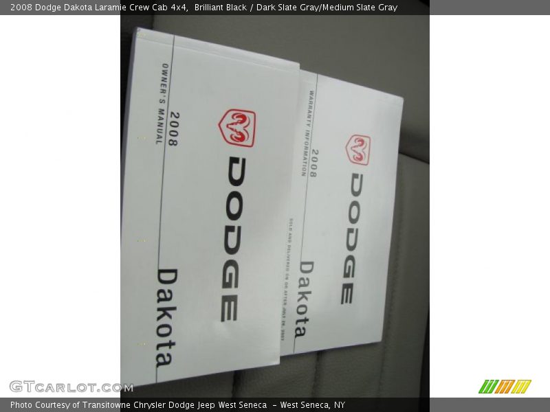 Brilliant Black / Dark Slate Gray/Medium Slate Gray 2008 Dodge Dakota Laramie Crew Cab 4x4