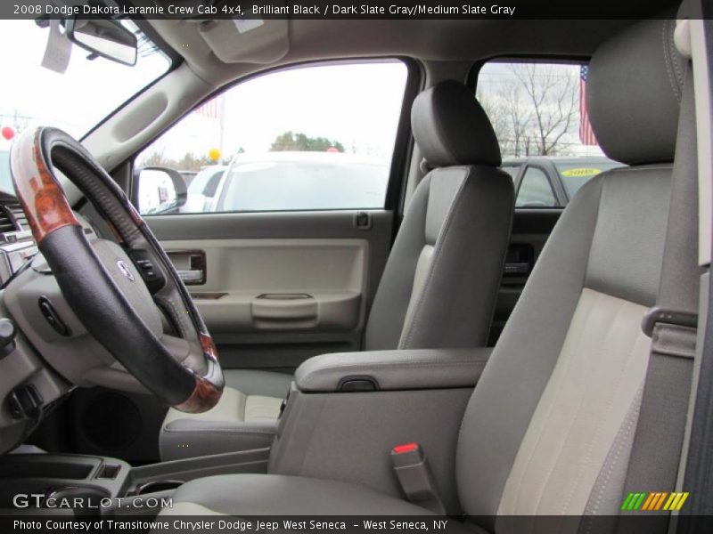 Brilliant Black / Dark Slate Gray/Medium Slate Gray 2008 Dodge Dakota Laramie Crew Cab 4x4
