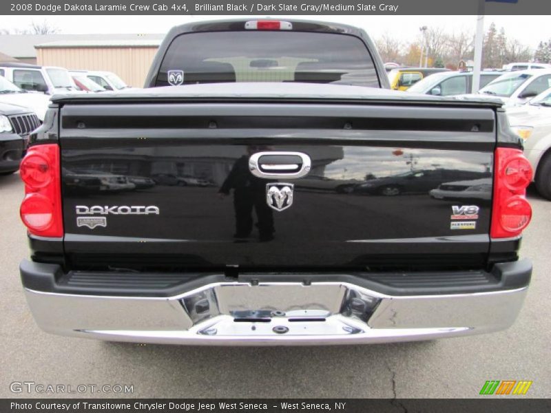 Brilliant Black / Dark Slate Gray/Medium Slate Gray 2008 Dodge Dakota Laramie Crew Cab 4x4