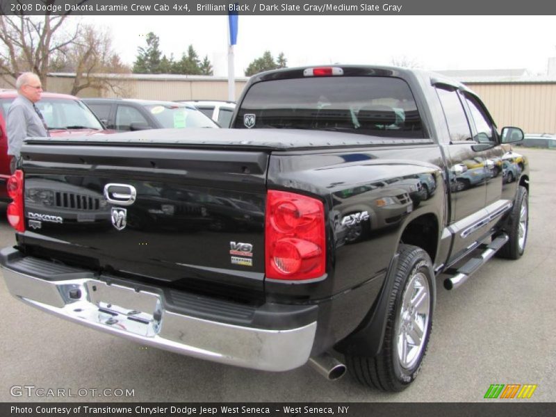 Brilliant Black / Dark Slate Gray/Medium Slate Gray 2008 Dodge Dakota Laramie Crew Cab 4x4