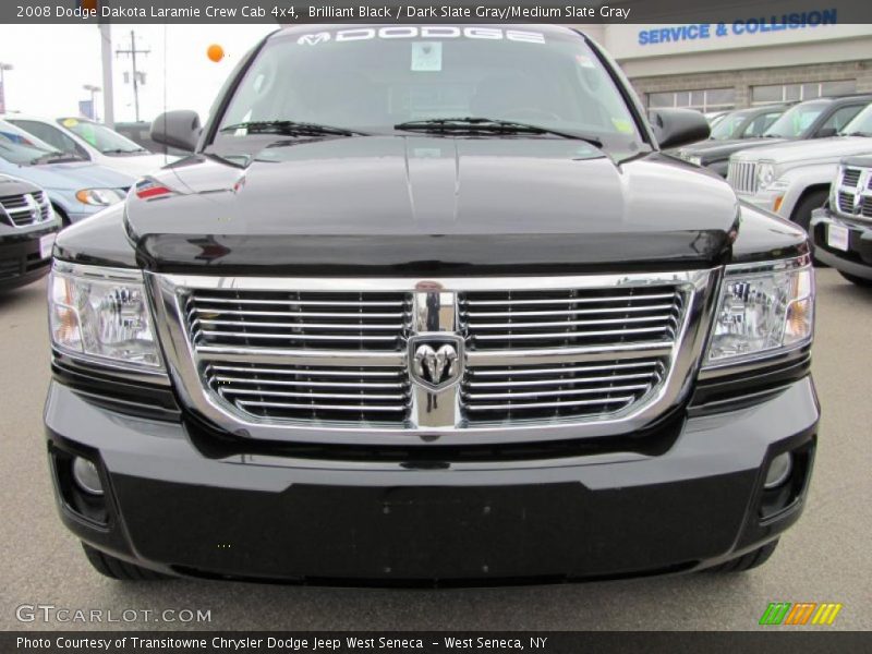 Brilliant Black / Dark Slate Gray/Medium Slate Gray 2008 Dodge Dakota Laramie Crew Cab 4x4