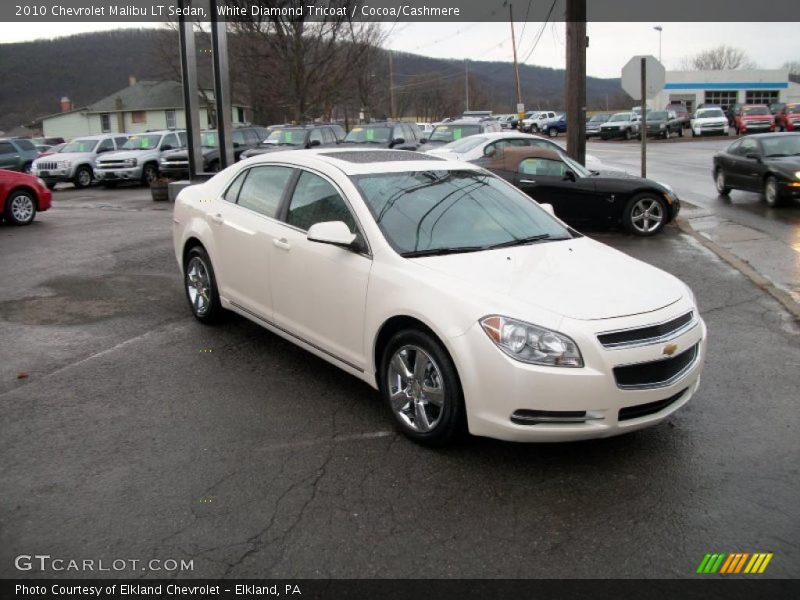 White Diamond Tricoat / Cocoa/Cashmere 2010 Chevrolet Malibu LT Sedan