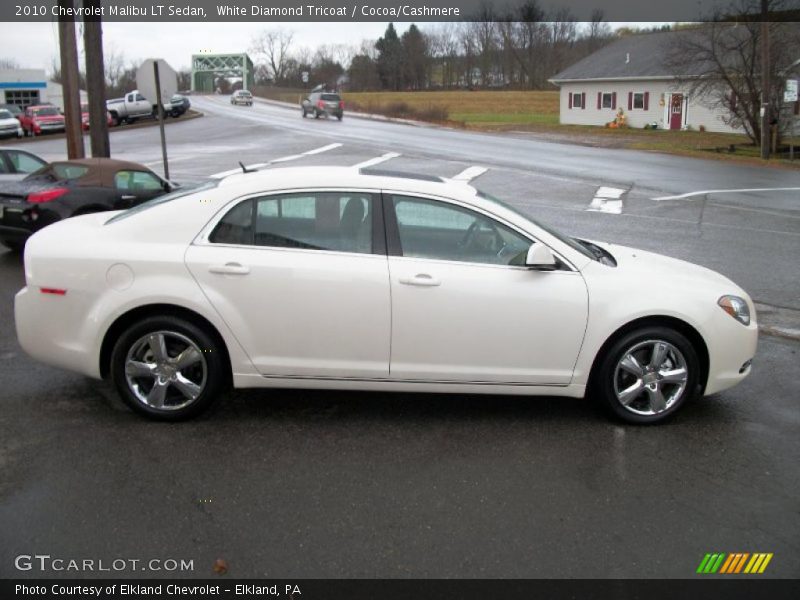 White Diamond Tricoat / Cocoa/Cashmere 2010 Chevrolet Malibu LT Sedan