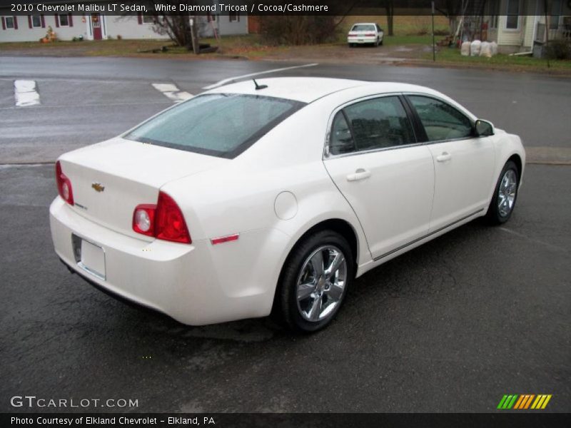 White Diamond Tricoat / Cocoa/Cashmere 2010 Chevrolet Malibu LT Sedan