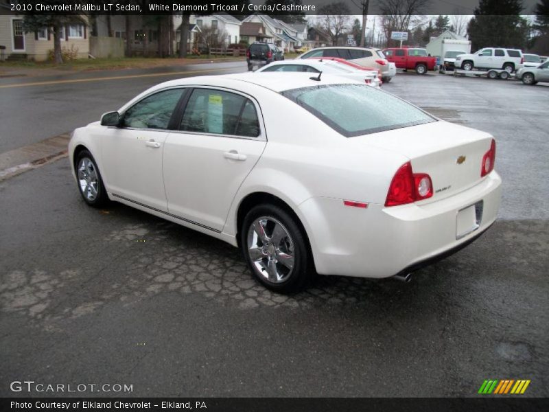 White Diamond Tricoat / Cocoa/Cashmere 2010 Chevrolet Malibu LT Sedan