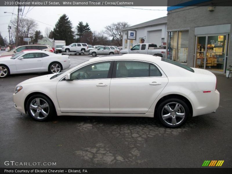 White Diamond Tricoat / Cocoa/Cashmere 2010 Chevrolet Malibu LT Sedan