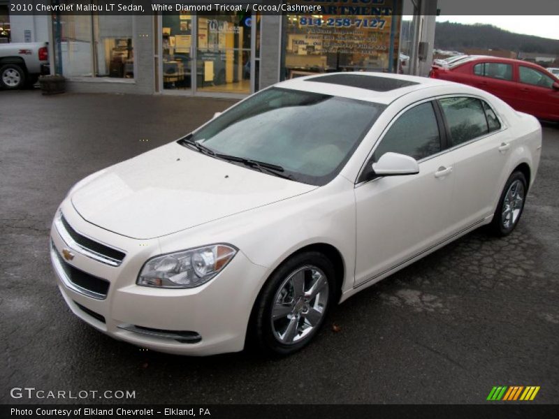 White Diamond Tricoat / Cocoa/Cashmere 2010 Chevrolet Malibu LT Sedan