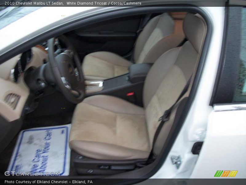 White Diamond Tricoat / Cocoa/Cashmere 2010 Chevrolet Malibu LT Sedan